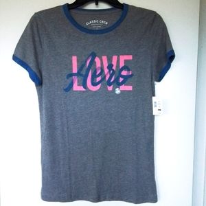 AÉROPOSTALE classic crew gray short sleeve t-shirt, size Large